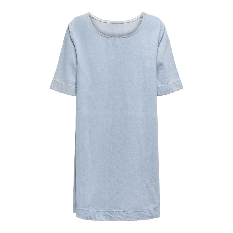 ONLY Gigi S/S Denim Kjole - Light Blue Denim