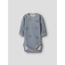 NAME IT BABY Kinok L/S Bodystocking - Dusty Blue