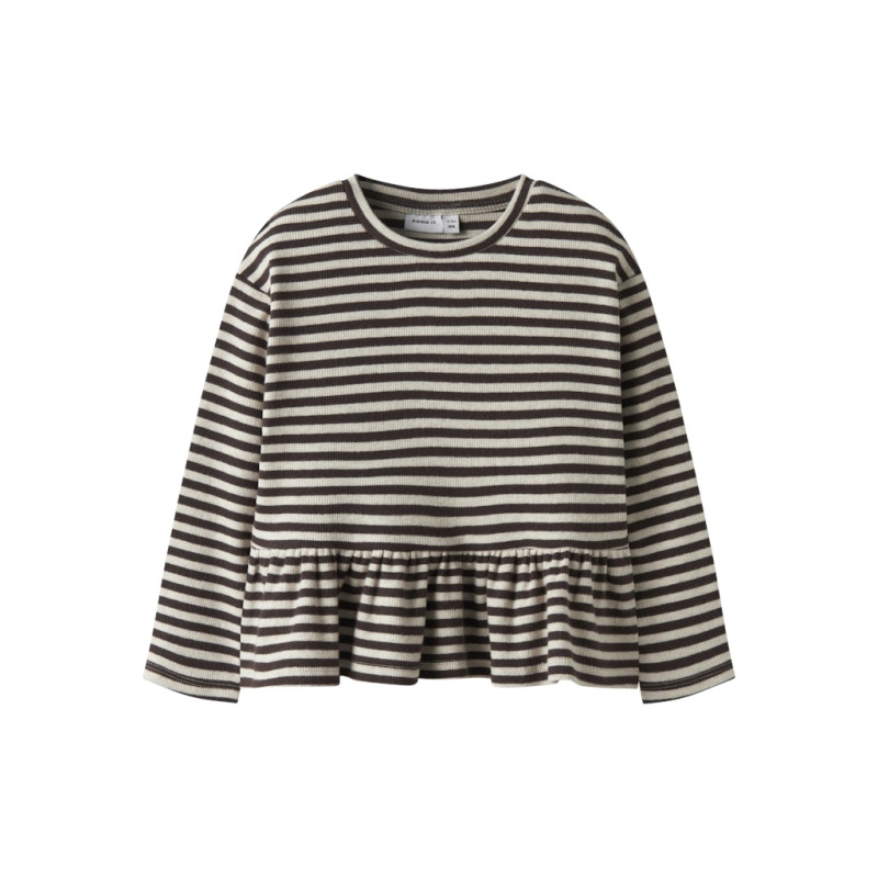 NAME IT MINI Luna Bluse - Peyote / Seal Brown