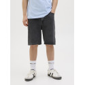 JACK&JONES  Junior Loose Fit Denim Tony Shorts - Black denim