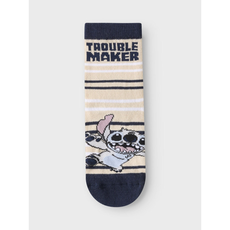 NAME IT MINI Jermaine Stitch 3-Pak Strømper - Dusty Blue