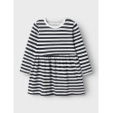 NAME IT MINI Vivia Kjole - Bright White / Stripes