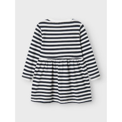 NAME IT MINI Vivia Kjole - Bright White / Stripes