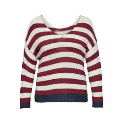 ONLY CARMAKOMA Genna Vendbar Strik Trøje - Karanda Red