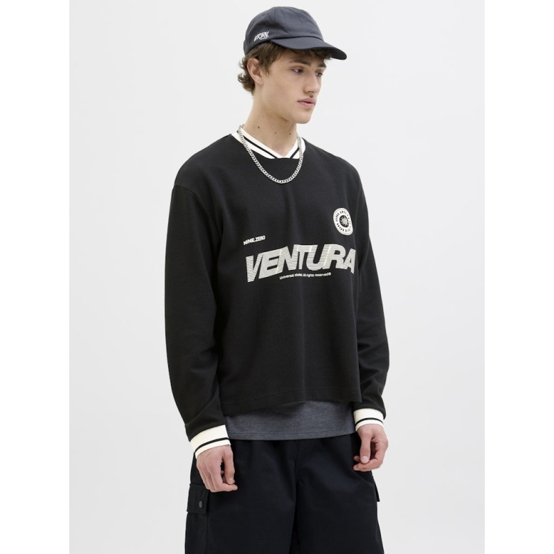 JACK & JONES CORE Horizon Sports Sweatshirt - Sort