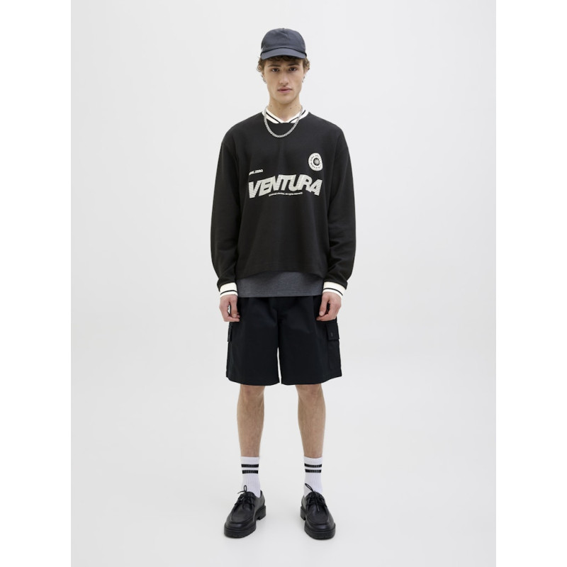 JACK & JONES CORE Horizon Sports Sweatshirt - Sort