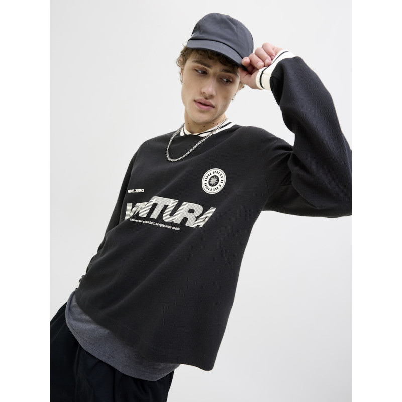 JACK & JONES CORE Horizon Sports Sweatshirt - Sort