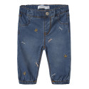 NAME IT BABY Rose Broderede Jeans 5321 - Medium Blue Denim / Moth