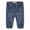 NAME IT BABY Rose Broderede Jeans 5321 - Medium Blue Denim / Moth