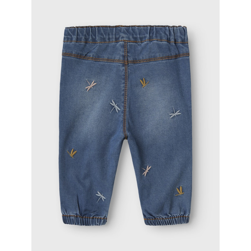 NAME IT BABY Rose Broderede Jeans 5321 - Medium Blue Denim / Moth