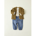 NAME IT BABY Rose Broderede Jeans 5321 - Medium Blue Denim / Moth