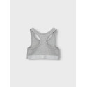 NAME IT KIDS Kort Top Bralette 2-Pak - Sort / Grey Melange