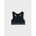NAME IT KIDS Kort Top Bralette 2-Pak - Sort / Grey Melange