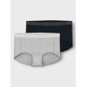 NAME IT Kids Hipsters 2-Pak - Sort / Grey Melange