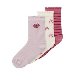 NAME IT MINI Kimi 3-Pak Strømper - Cloud Dancer
