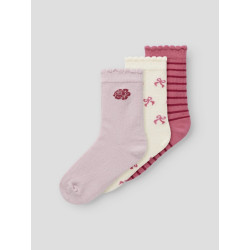 NAME IT MINI Kimi 3-Pak Strømper - Cloud Dancer