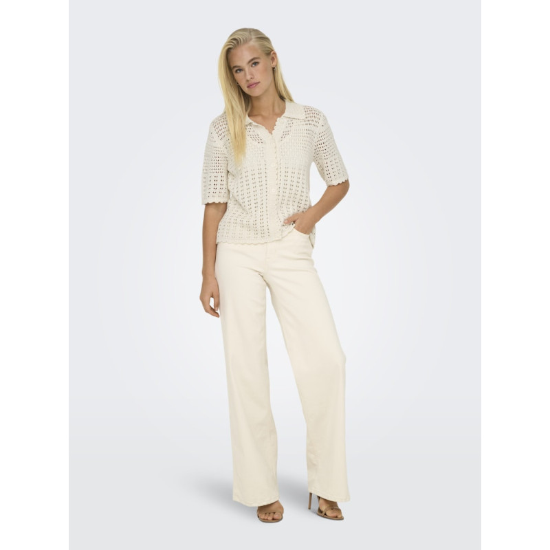 JDY Robin S/L Strik Cardigan - Birch