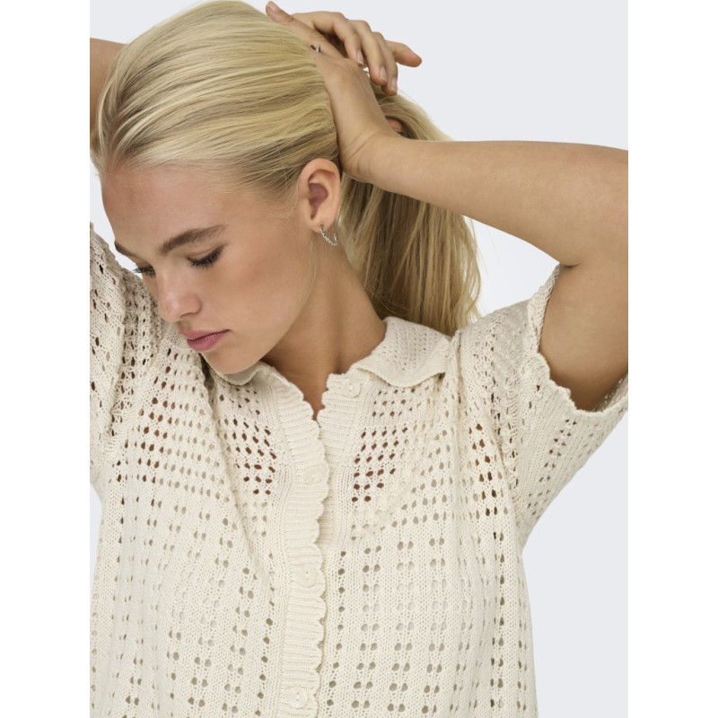 JDY Robin S/L Strik Cardigan - Birch