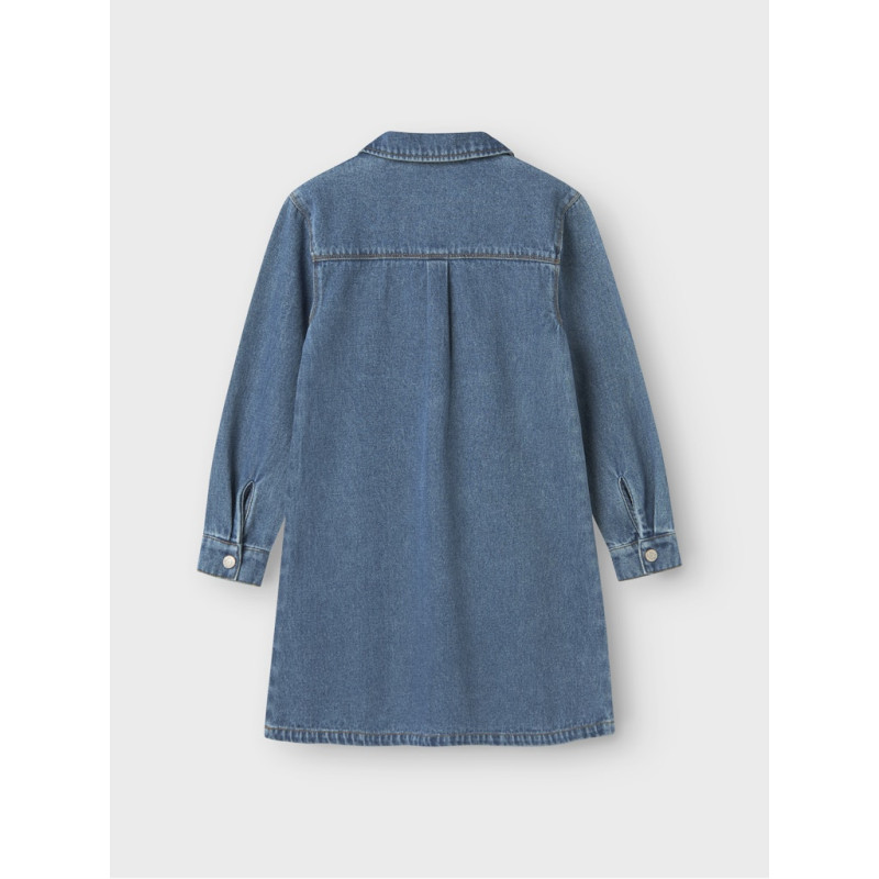 NAME IT KIDS Astrid L/S Denim Kjole - Medium Blue Denim