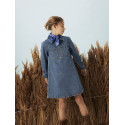 NAME IT KIDS Astrid L/S Denim Kjole - Medium Blue Denim