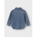 NAME IT MINI Devi Broderet Denim Jakke - Medium Blue Denim