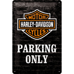 Harley-Davidson Parking Only Metal Skilt 20x30 cm.
