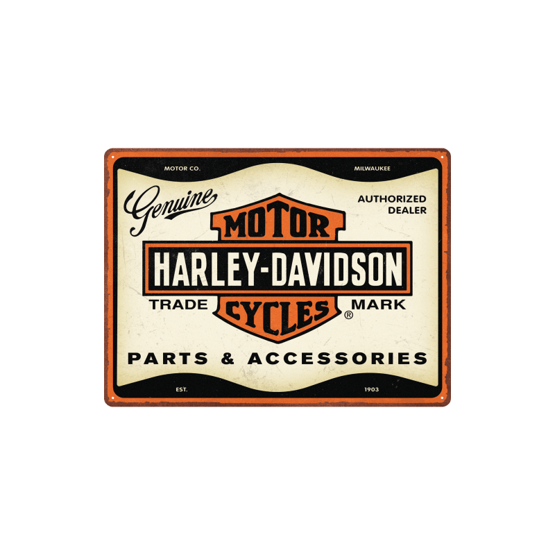 Harley-Davidson – Parts & Accessories Metal Skilt 30x40 cm.