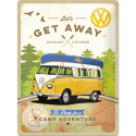 VW Bulli – Let’s Get Away! Metal Skilt 30x40 cm.