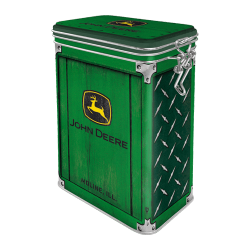 Metal Dåse Med Patentlåg – John Deere Diamond Plate Green