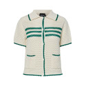PIECES Molly S/S Strik Cardigan - Cloud Dancer