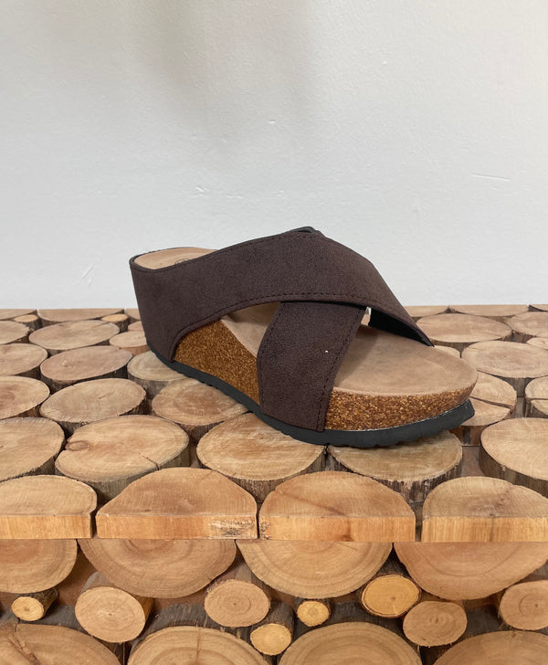 Sandal med hæl - VT2329A- brown