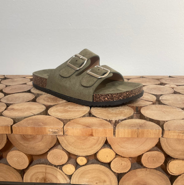 Sandal med spænder - 0518A - green