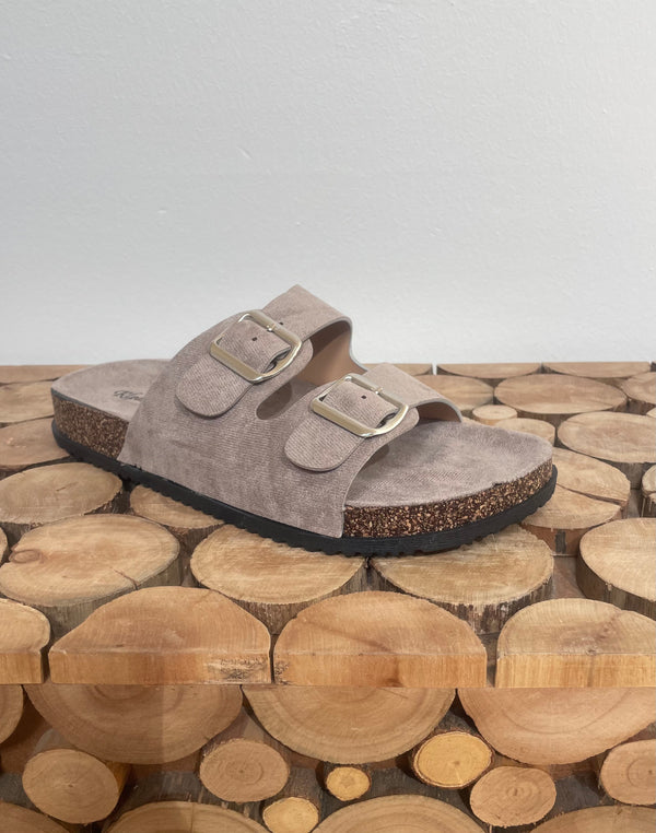 Sandal med spænder - 0518A - grey